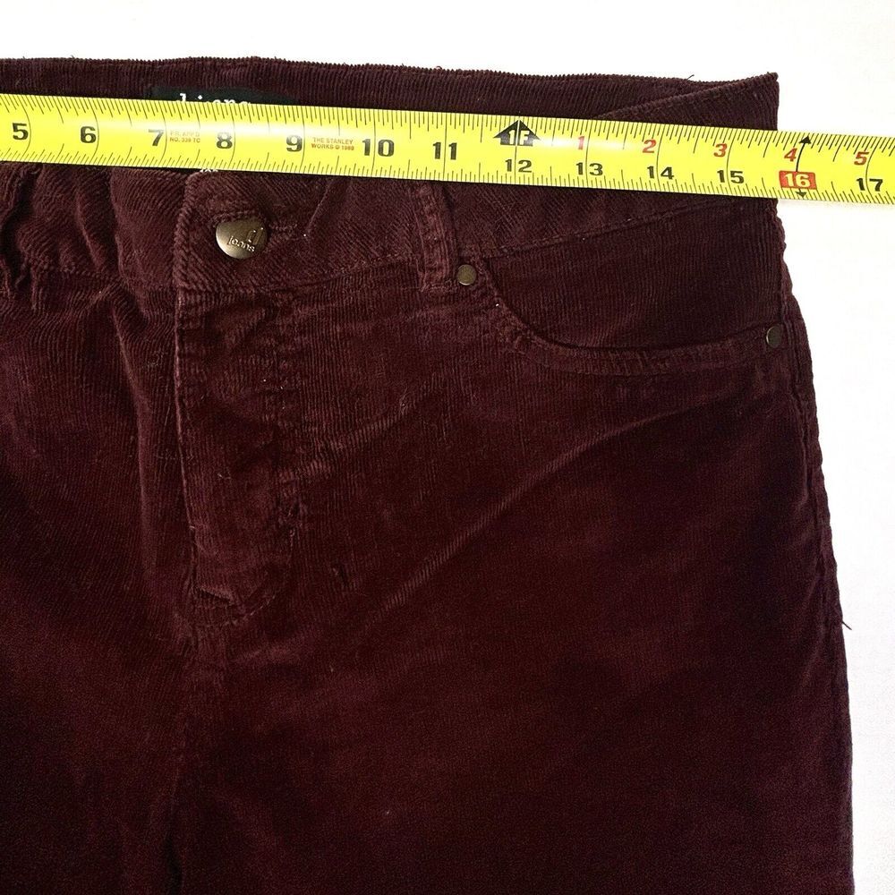 D Jeans Corduroy Pants Womens Petite 10 Modern Maroon Straight Stretch EUC‎ - Picture 5 of 9